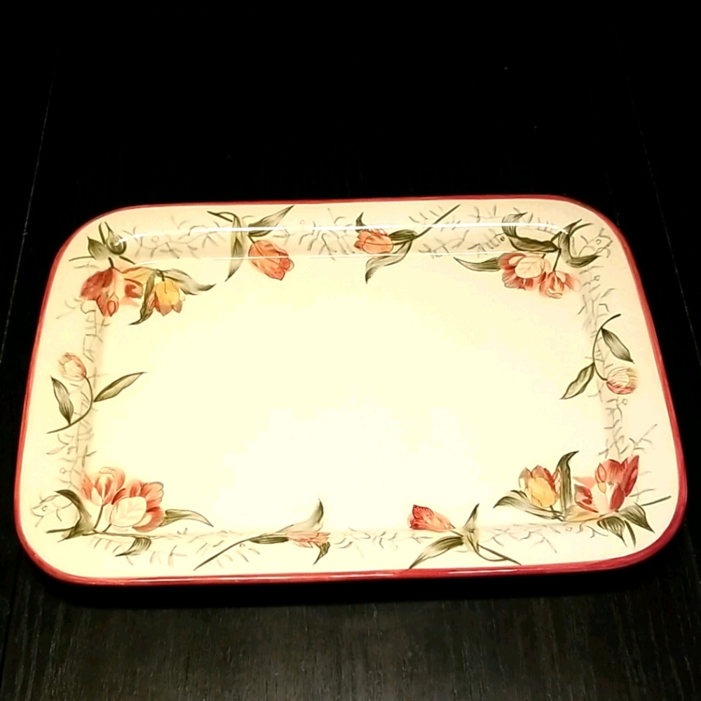 Large crackle serving platter